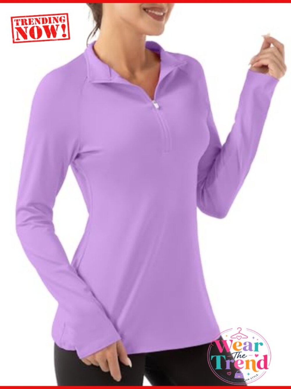 Women's Long Sleeve Polo Shirt Zippered Collar UPF 50+ Golf Tennis